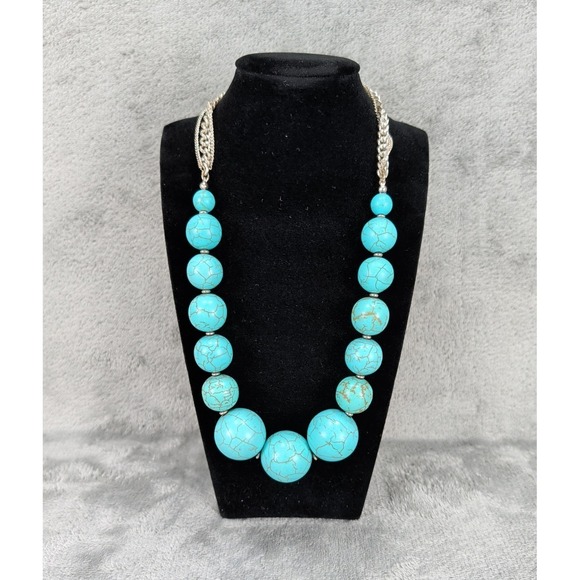 Kenneth Cole Jewelry - Kenneth Cole Multistrand Turquoise Beaded Necklace 13 Inches